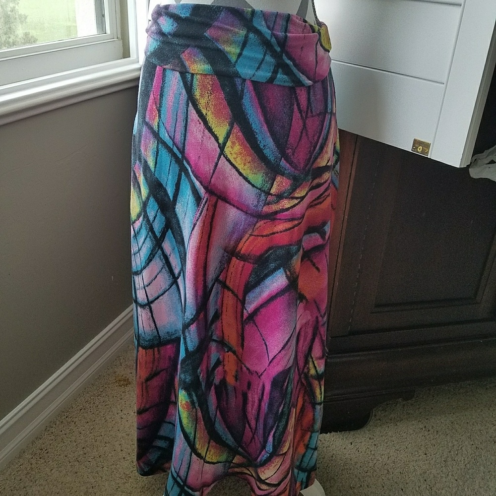 Gorgeous Abstract Mosaic Print Maxi